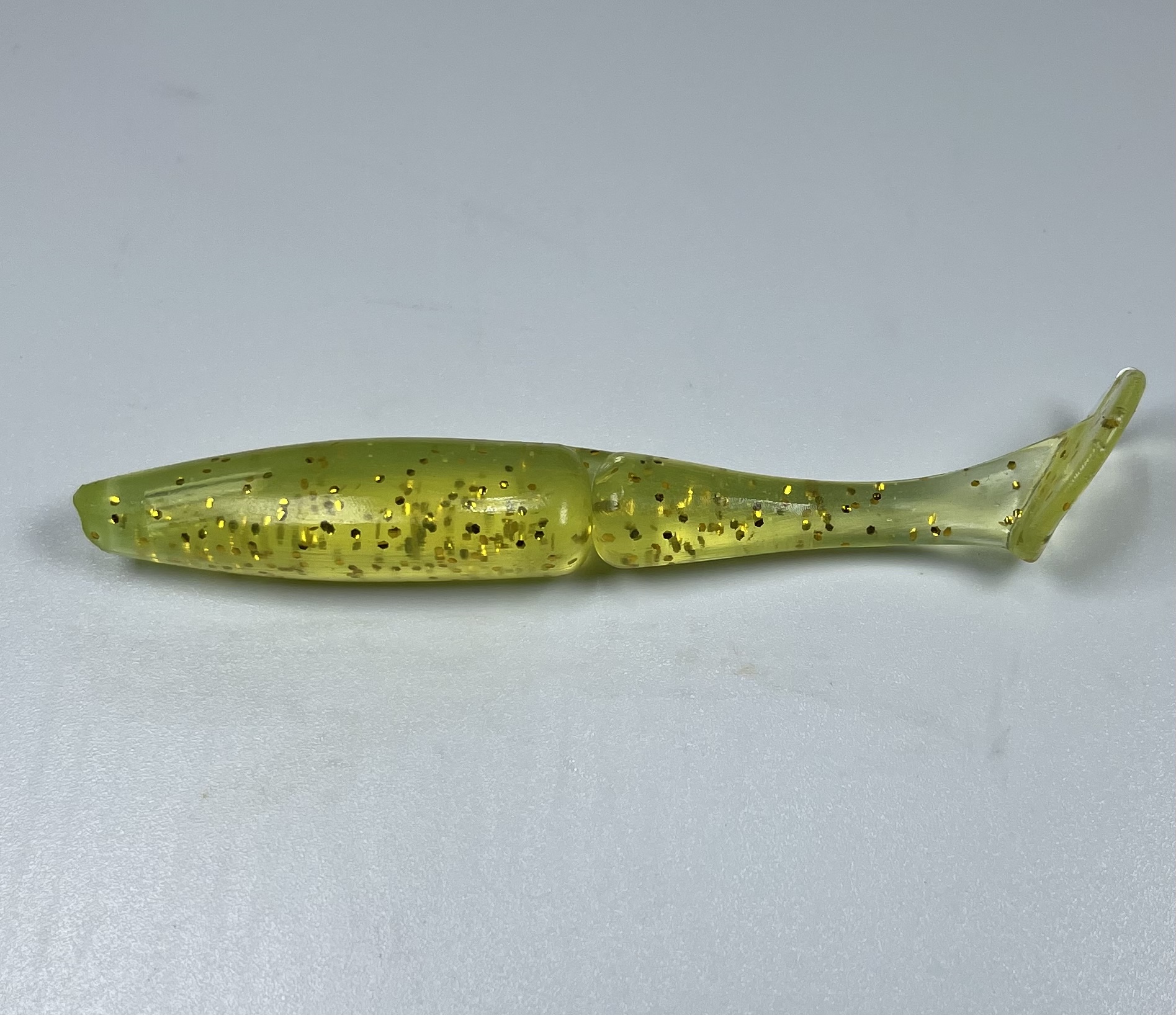 4 Swim Bait Chartreuse with Gold Flake